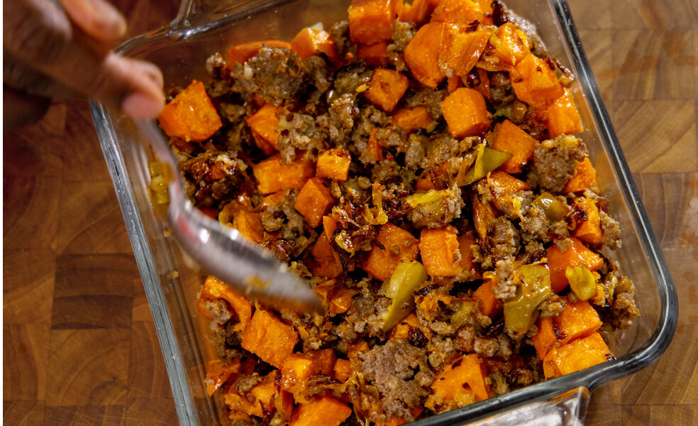 Spicy Sweet Potato Sausage Casserole - East Africa Chef