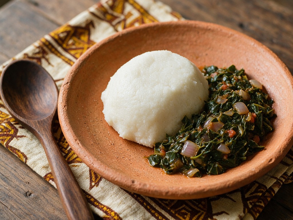 Cassava flour ugali, Luo staple, EastAfricaChef.com