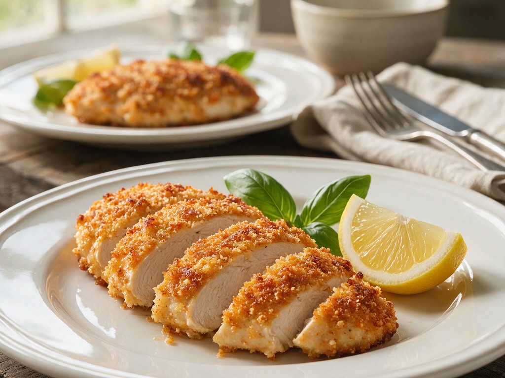 Keto parmesan crusted chicken recipe featured image, EastAfricaChef.com, crispy chicken breast